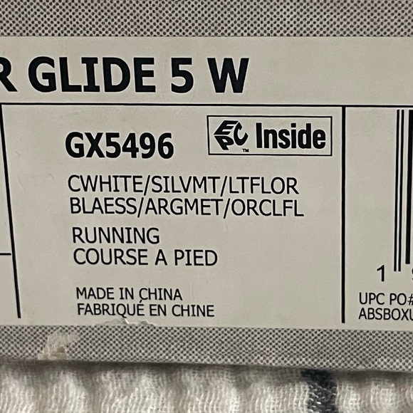 NIB. Adidas Women's Solar Glide 5 White/Silver/ Lite Pink Size 9 - Picture 9 of 14